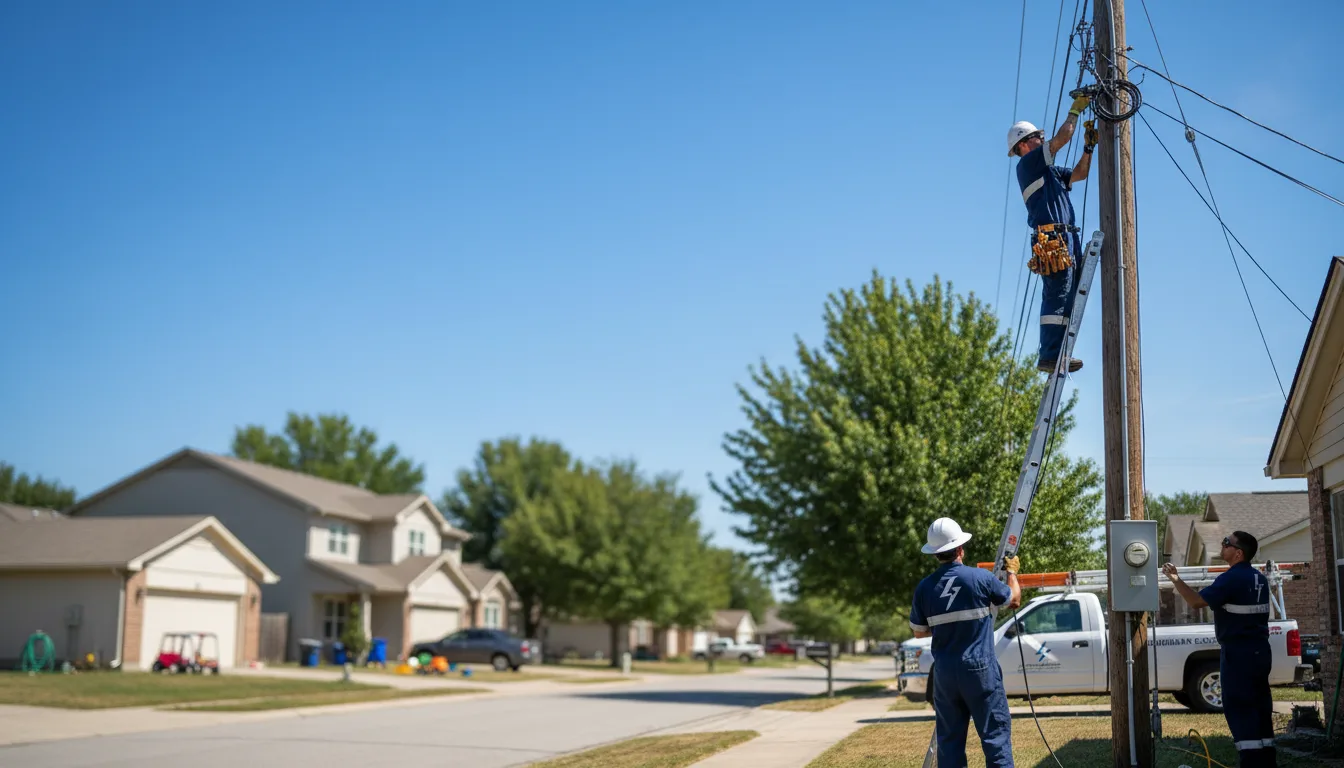 Residential electrician providing installation services in Dorset, OH